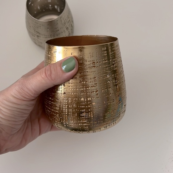 KEVIA Home decorative accent metal tea lights bowls - Picture 2 of 5